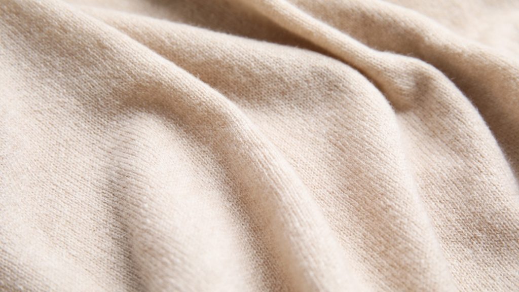 A cashmere jumper that has been cleaned correctly.